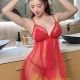 Leonie, a Vietnam escort in Kuala Lumpur, in a red lingerie dress.