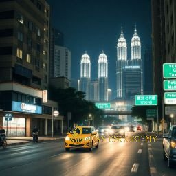 Kuala Lumpur skyline at night with Petronas Towers illuminated.