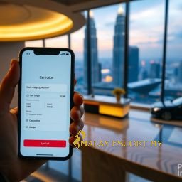 Centrution app on a phone with city skyline view